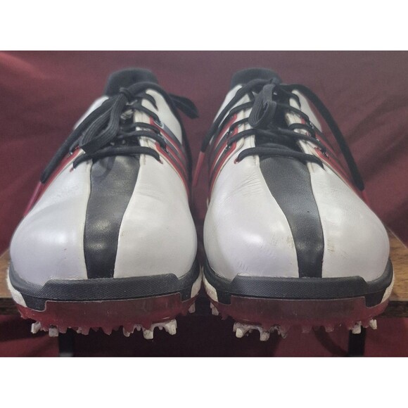 Adidas Tour360 24 Men\'s Size 10.5 Golf Shoes White Black Red Spikes IH8539 main image 4